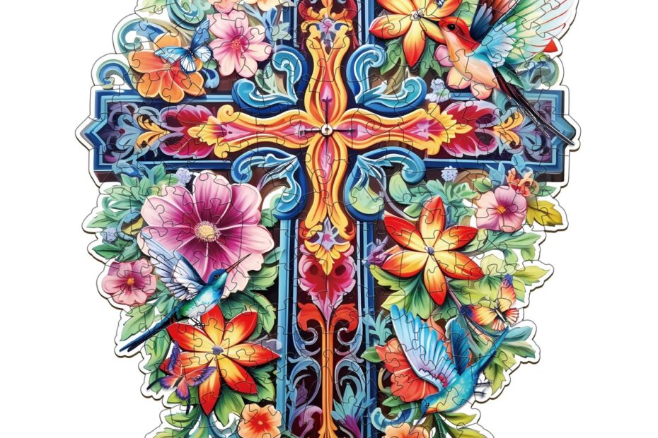 Wooden Jigsaw Puzzle-Blessing Cross-2