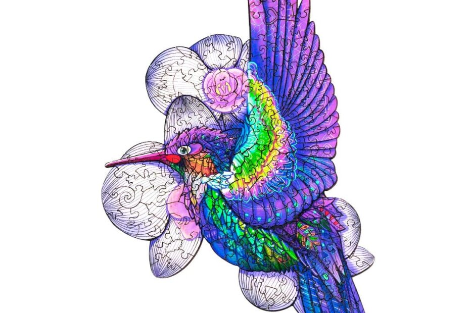 Wooden Jigsaw Puzzle-FREE HUMMINGBIRD