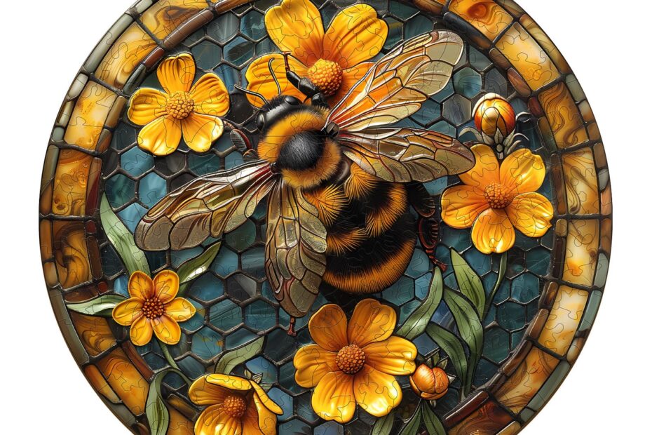Wooden Jigsaw Puzzle-Leisurely Bee