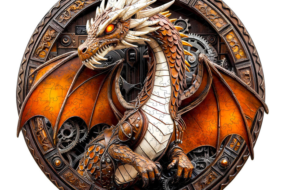 Wooden Jigsaw Puzzle – mechanical dragon-2