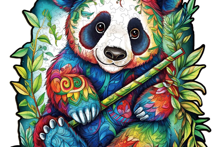 Wooden Jigsaw Puzzle-Panda