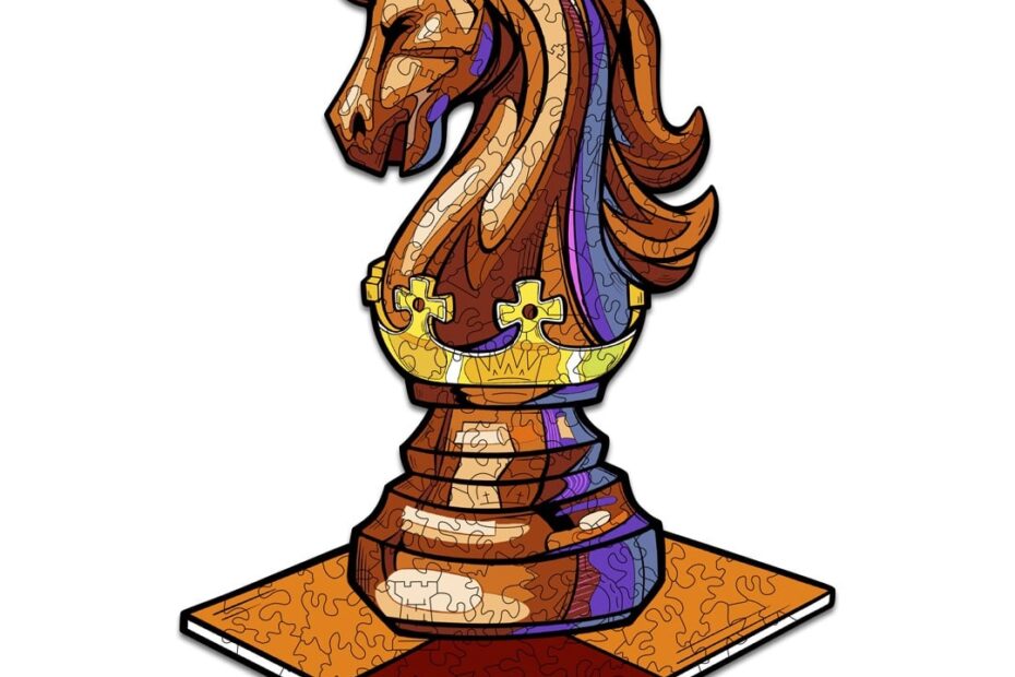 Wooden jigsaw puzzle-CHESS KNIGHT