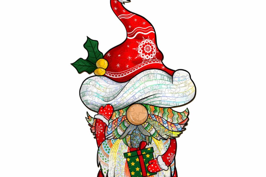 Wooden Jigsaw Puzzle-CHRISTMAS GOBLIN