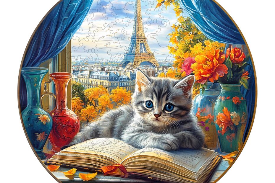 Wooden Jigsaw Puzzle – Parisian Paws