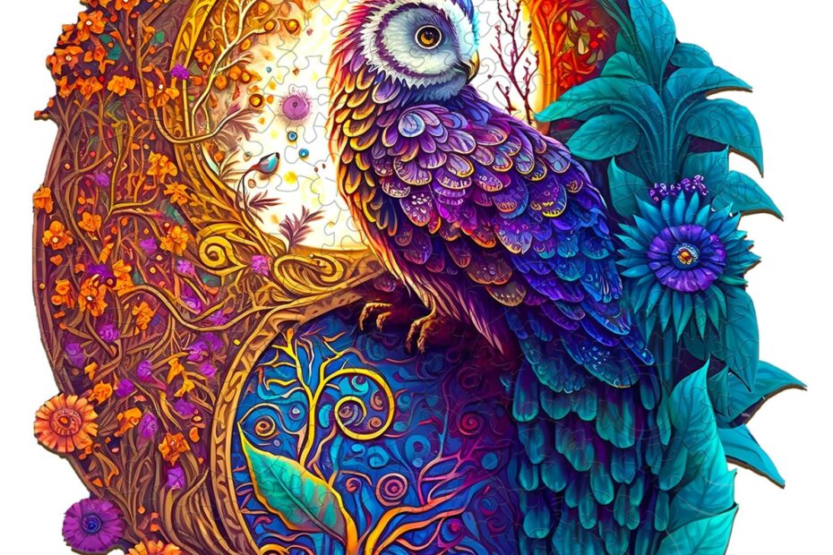 Wooden Jigsaw Puzzle-Yin Yang Owl