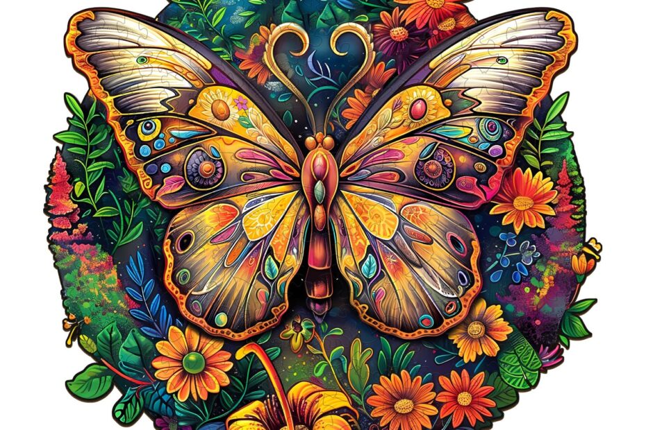Wooden Jigsaw Puzzle – Ancient Butterfly 2