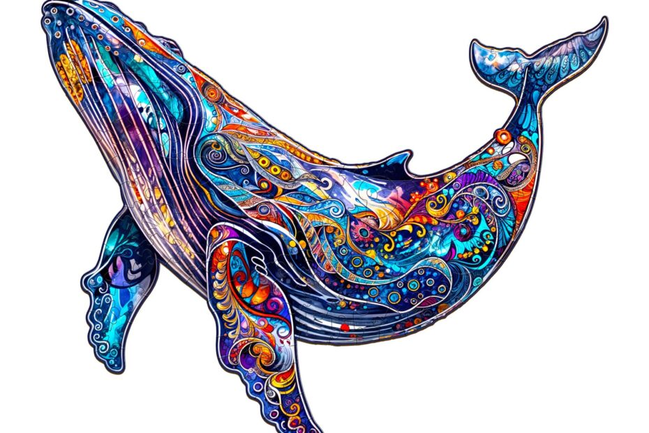 Wooden Jigsaw Puzzle – Blue Whale