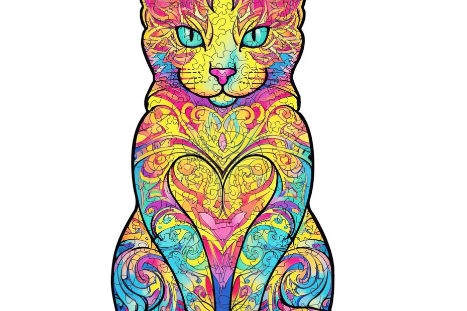 Wooden Jigsaw Puzzle-Lovely Cat