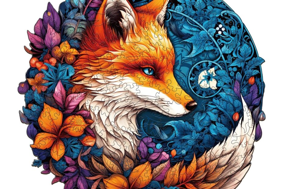 Wooden Jigsaw Puzzle-Mysterious Fox