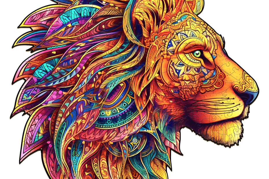 Wooden Jigsaw Puzzle-Mighty Lion