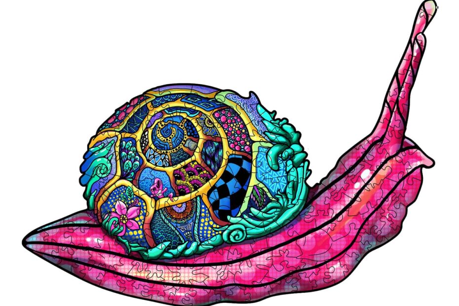 Wooden Jigsaw Puzzle-COLORFUL SNAIL