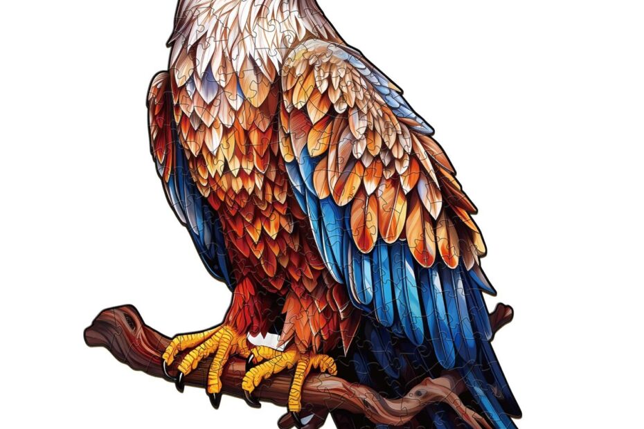 Wooden Jigsaw Puzzle-Mighty Bald Eagle