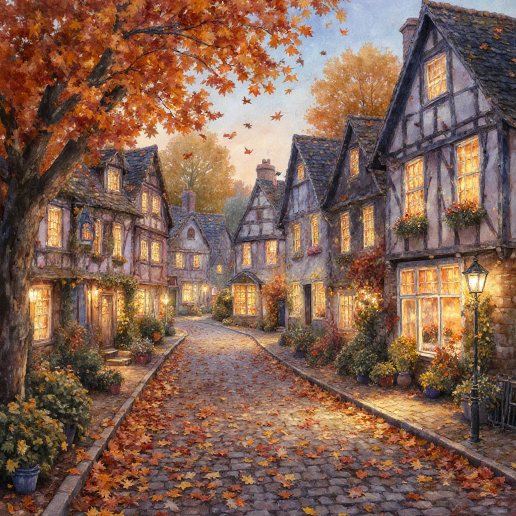 Experience Autumn Charm with Cozy Village Puzzles
